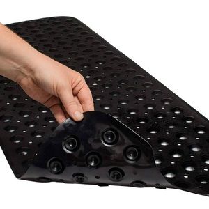 NEW Black grippy BATHROOM TUB Shower Mat, Non Slip, Long 40 x 16 inch